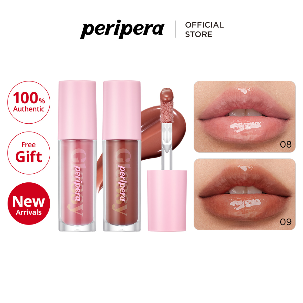 [PERIPERA] [NEW COLOR] Ink Glasting Lip Gloss 4.5ml (Lip plump, Non-sticky, Big-size tip, Vegan, Tiktok Hot Lip Gloss)