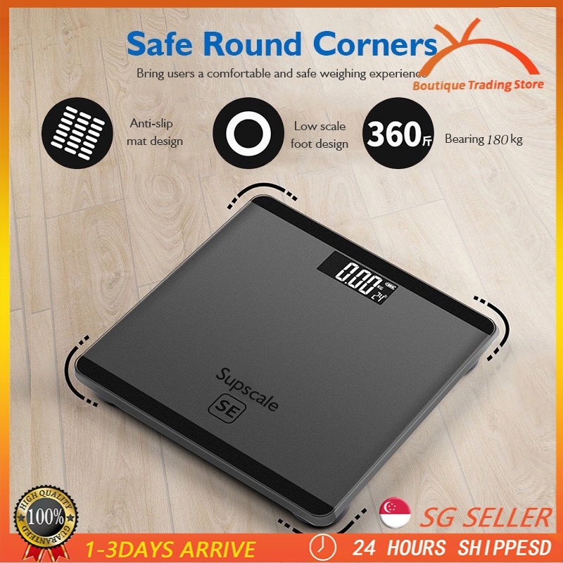 Digital Body Weighing Scale Scale Weight Scale LCD Display Tempered Glass Weigh Electronic Weight Gainer